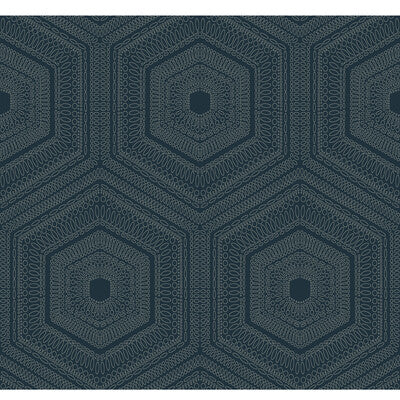 WTP4040-WT CONCENTRIC GROOVE DEEP NAVY WINFIELD THYBONY Wallpaper