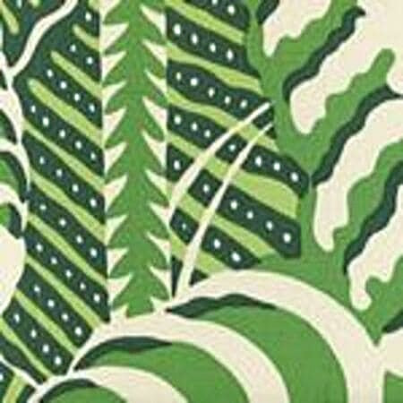 AC100-11 FERNS Greens on Tint Quadrille Fabric