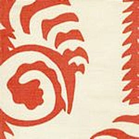 AC101-34 FERNS UNI New Shrimp on Tint Quadrille Fabric