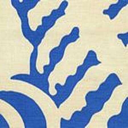 AC101-36 FERNS UNI French Blue on Tint Quadrille Fabric