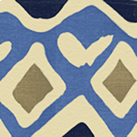 AC103-14 CAP FERRAT Multi Blues on Tint Quadrille Fabric