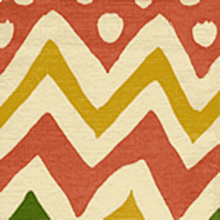 AC103-15 CAP FERRAT Multi Salmon Green Gold on Tint Quadrille Fabric