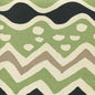 AC103-19 CAP FERRAT Jungle Green Taupe with Black on Tint Quadrille Fabric