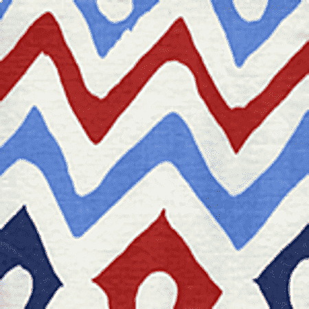 AC103-20 CAP FERRAT Navy Blue Red on White Quadrille Fabric