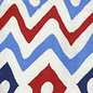 AC103-20 CAP FERRAT Navy Blue Red on White Quadrille Fabric