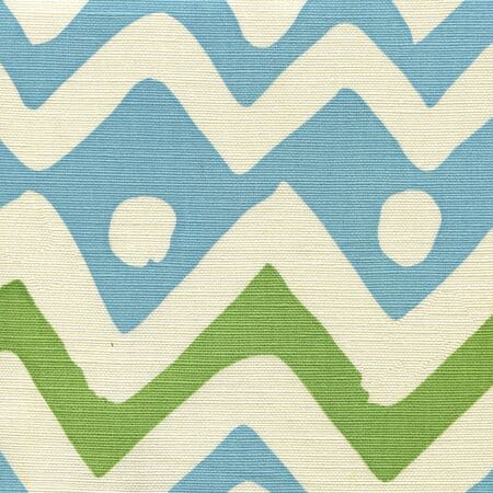 AC103-22 CAP FERRAT Greens Turquoise on Tint Quadrille Fabric