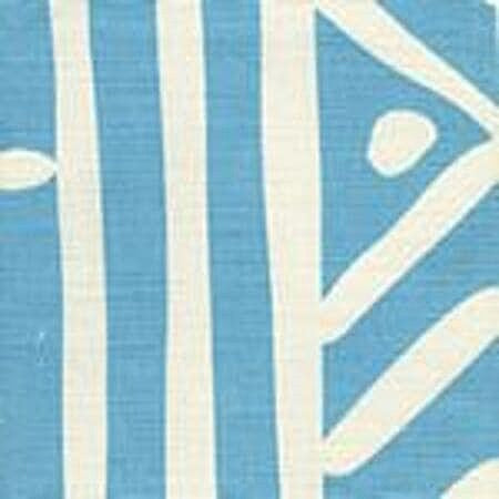 AC113-22 CANDU Candu Turquoise on White Quadrille Fabric
