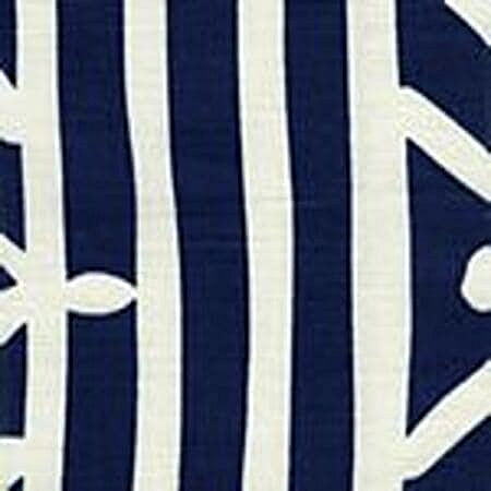 AC113-25 CANDU Navy on White Quadrille Fabric