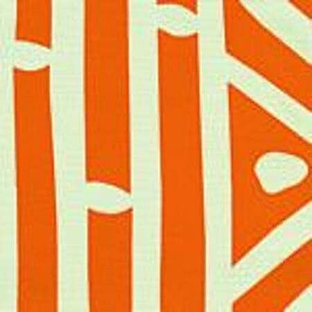 AC113-SU CANDU Orange on White Quadrille Fabric