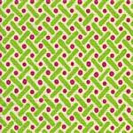 AC200-03 KELLS II Magenta / Green on Tint Quadrille Fabric