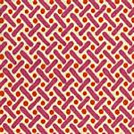 AC200-04 KELLS II Orange / Magenta on Tint Quadrille Fabric
