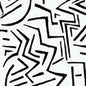 AC204-21 LASCAUX Black on White Quadrille Fabric