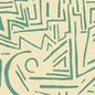 AC204-31 LASCAUX Turquoise on Tint Quadrille Fabric