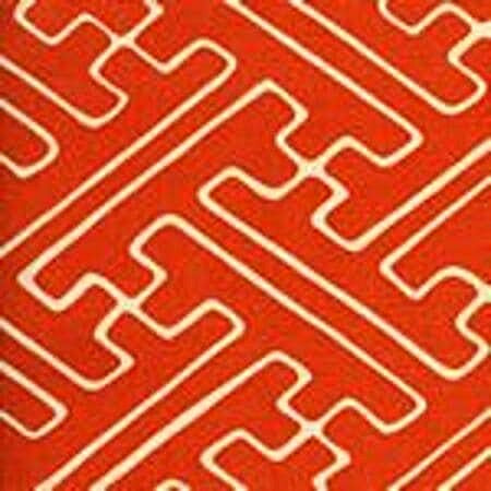 AC207-20 SAYA GATA Orange on Tint Quadrille Fabric