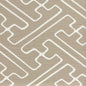 AC207-21 SAYA GATA Pale Taupe on White Quadrille Fabric