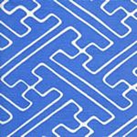 AC207-25 SAYA GATA French Blue on Tint Quadrille Fabric