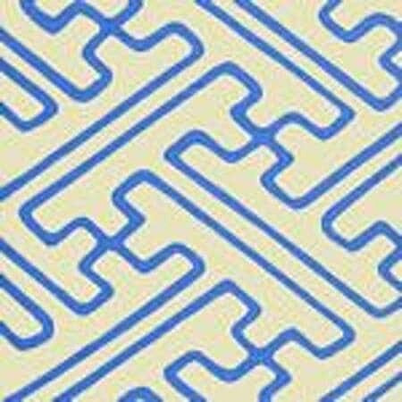 AC207-41 SAYA GATA French Blue Lines on Tint Quadrille Fabric