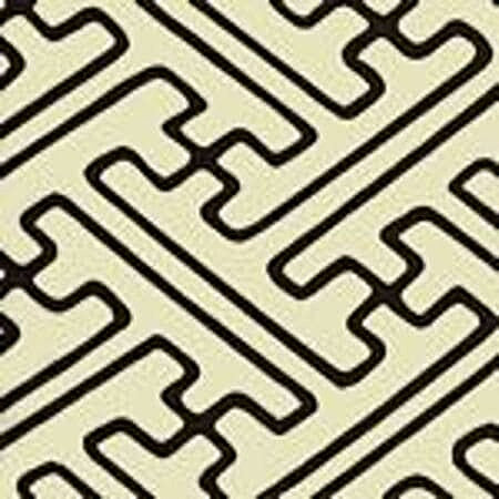 AC207-42 SAYA GATA Brown Lines on Tint Quadrille Fabric