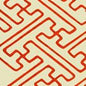 AC207-45 SAYA GATA Orange Lines on Tint Quadrille Fabric