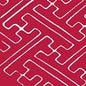 AC207-601 SAYA GATA Magenta on White Quadrille Fabric