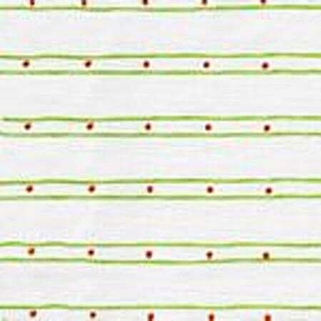 AC209-04 SOHO Jungle Green Orange on White Quadrille Fabric