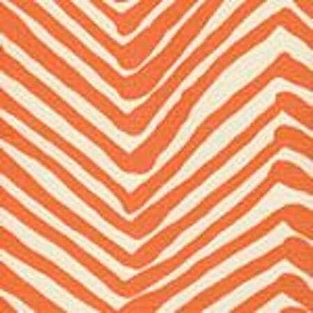AC302-05 ZIG ZAG New Orange on Tint Quadrille Fabric