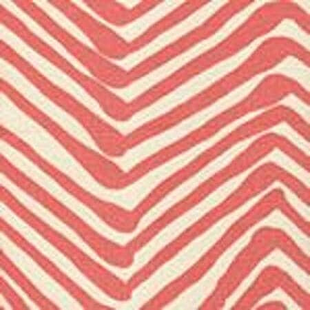 AC302-06 ZIG ZAG Salmon on Tint Quadrille Fabric