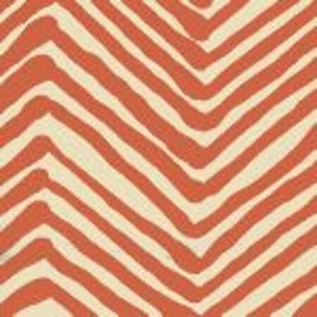 AC302-17 ZIG ZAG Shrimp on Tint Quadrille Fabric