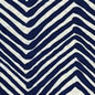AC302-18 ZIG ZAG Navy on Tint Quadrille Fabric