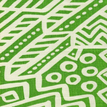 AC304O-22 LITTLE MARGIE ON OSCAR Jungle Green on Ivory Quadrille Fabric