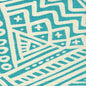 AC304O-23 LITTLE MARGIE ON OSCAR Turquoise on Ivory Quadrille Fabric