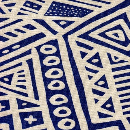 AC304O-24 LITTLE MARGIE ON OSCAR New Navy on Ivory Quadrille Fabric