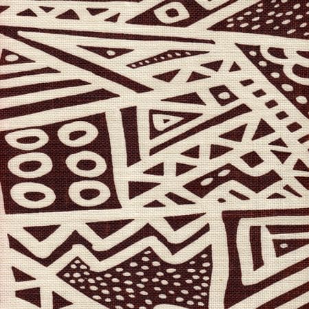 AC304O-25 LITTLE MARGIE ON OSCAR Brown on Ivory Quadrille Fabric
