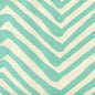 AC305-08 ZIG ZAG LARGE SCALE Bright Turquoise on Tint Quadrille Fabric