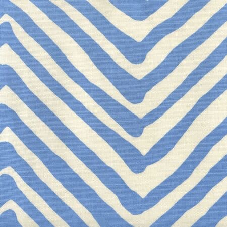 AC305-15 ZIG ZAG LARGE SCALE French Blue on Tint Quadrille Fabric