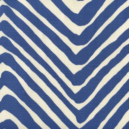 AC305-18 ZIG ZAG LARGE SCALE New Navy on Tint Quadrille Fabric