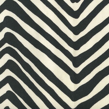 AC305-39 ZIG ZAG LARGE SCALE Black on Tint Quadrille Fabric