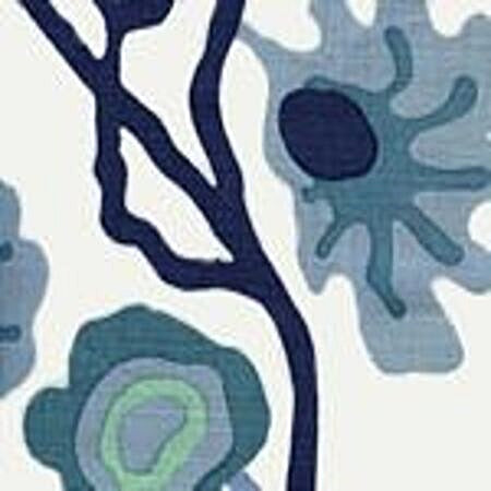 AC804-13 POTALLA Multi Blues on White Quadrille Fabric