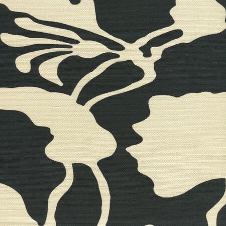 AC804B-10 POTALLA BACKGROUND Black on Tint Quadrille Fabric