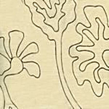 AC804L-16 POTALLA OUTLINE Brown on Tint Quadrille Fabric