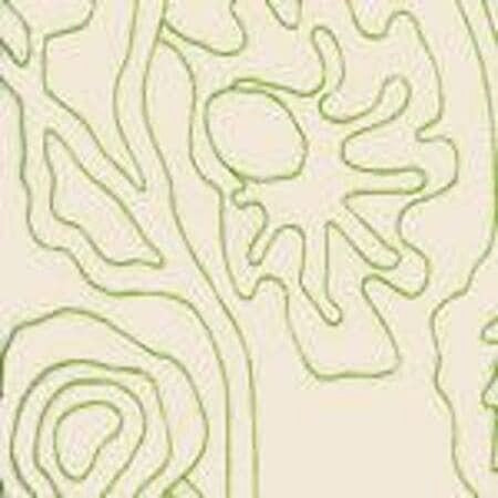 AC804L-32 POTALLA OUTLINE Jungle Green on Tint Quadrille Fabric