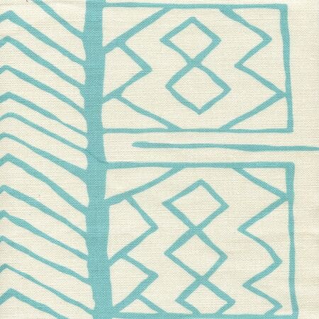 AC811-04 ARUBA II Turquoise on Tint Quadrille Fabric