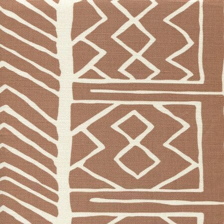 AC812-07 ARUBA II BACKGROUND Tobacco on Tint Quadrille Fabric