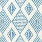 AC850-05 SAFARI EMBROIDERY French Blue on Tint Quadrille Fabric