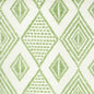 AC850-06 SAFARI EMBROIDERY Jungle Green on Tint Quadrille Fabric