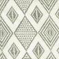 AC850-07 SAFARI EMBROIDERY Medium Gray on Tint Quadrille Fabric