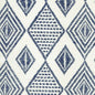 AC850-09 SAFARI EMBROIDERY New Navy on Tint Quadrille Fabric