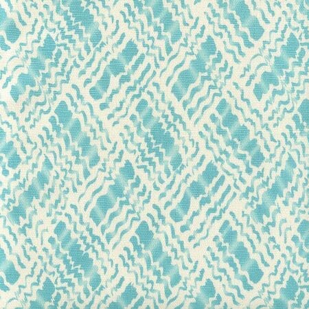 AC860-03 BAHA II Turquoise on Tint Quadrille Fabric