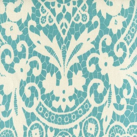 AC870-03 NEW BROMPTON Turquoise on Tint Quadrille Fabric
