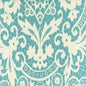 AC870-03 NEW BROMPTON Turquoise on Tint Quadrille Fabric